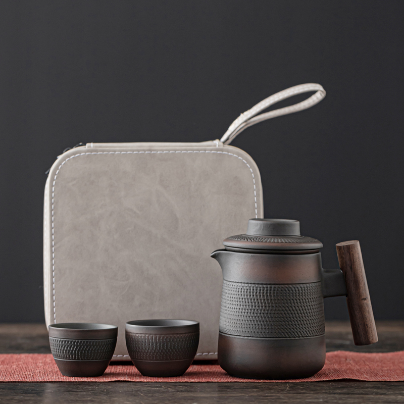 Korean Tea Set - High-end Lila Keramik RetroTee-Set Outdoor Reise