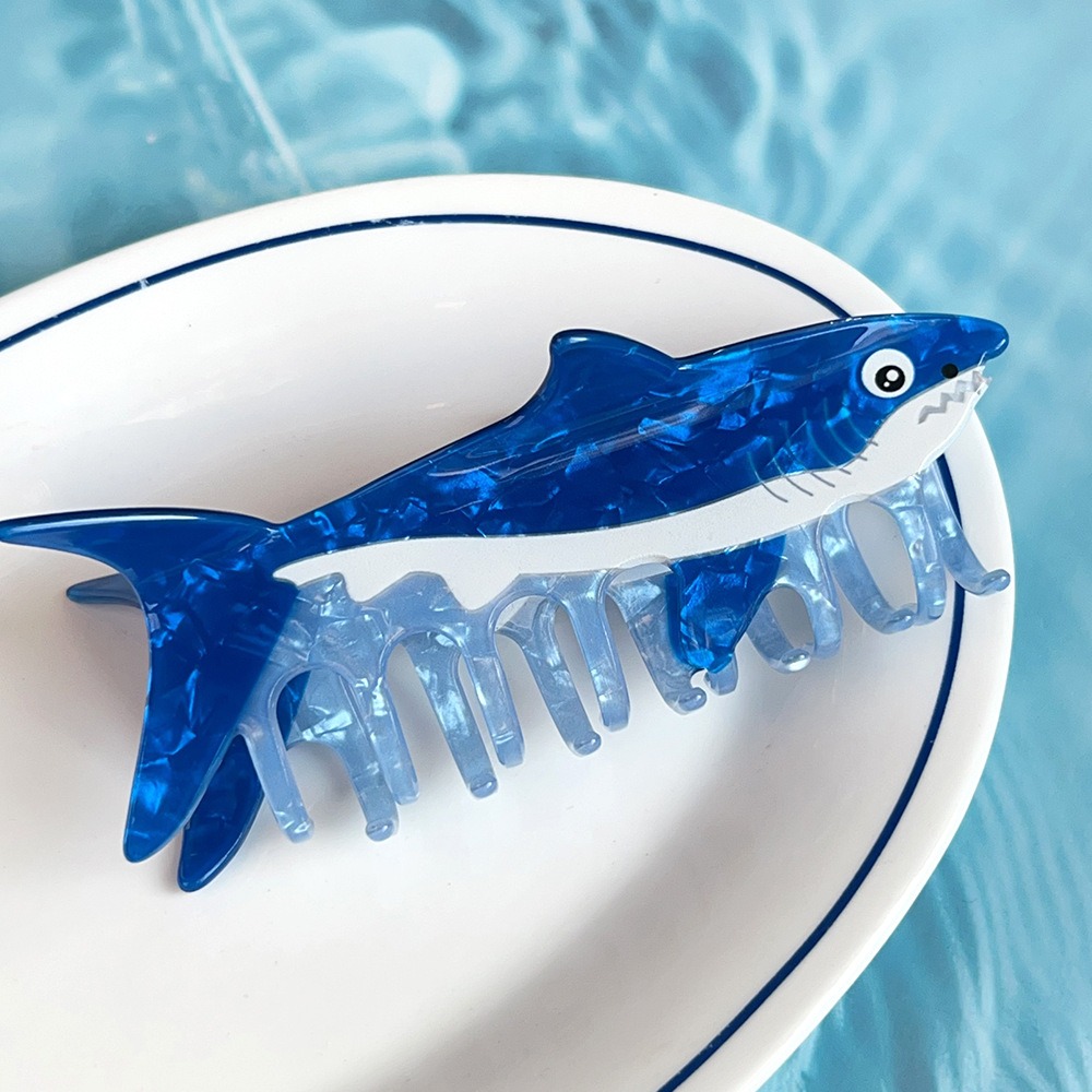 Lifestyle In Korean - Haarspange Meeres-Tier-Haarklammer Goldfisch PVC Meereslebewesen Fisch-Haarspange