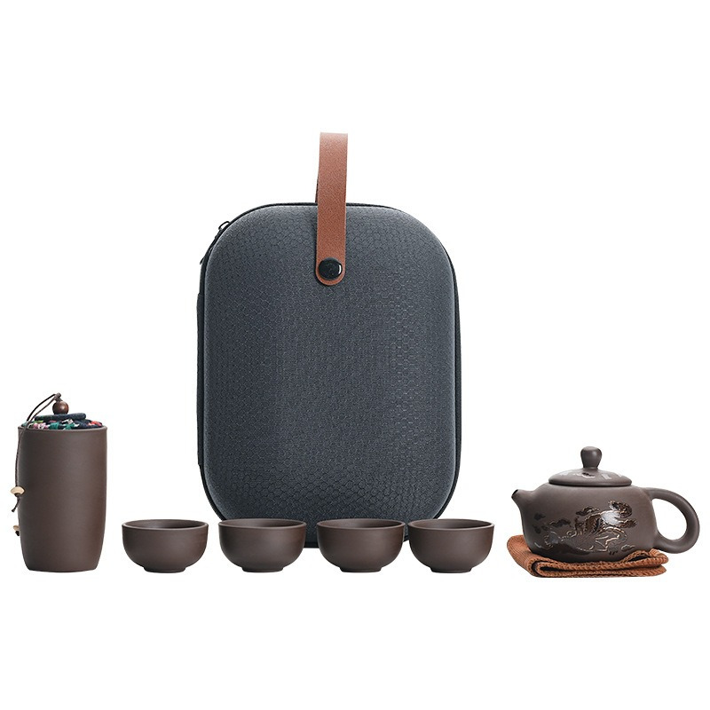 Reise-Teeset aus Lila Ton mit  – Korean Tea Set Bewertung und Preis
