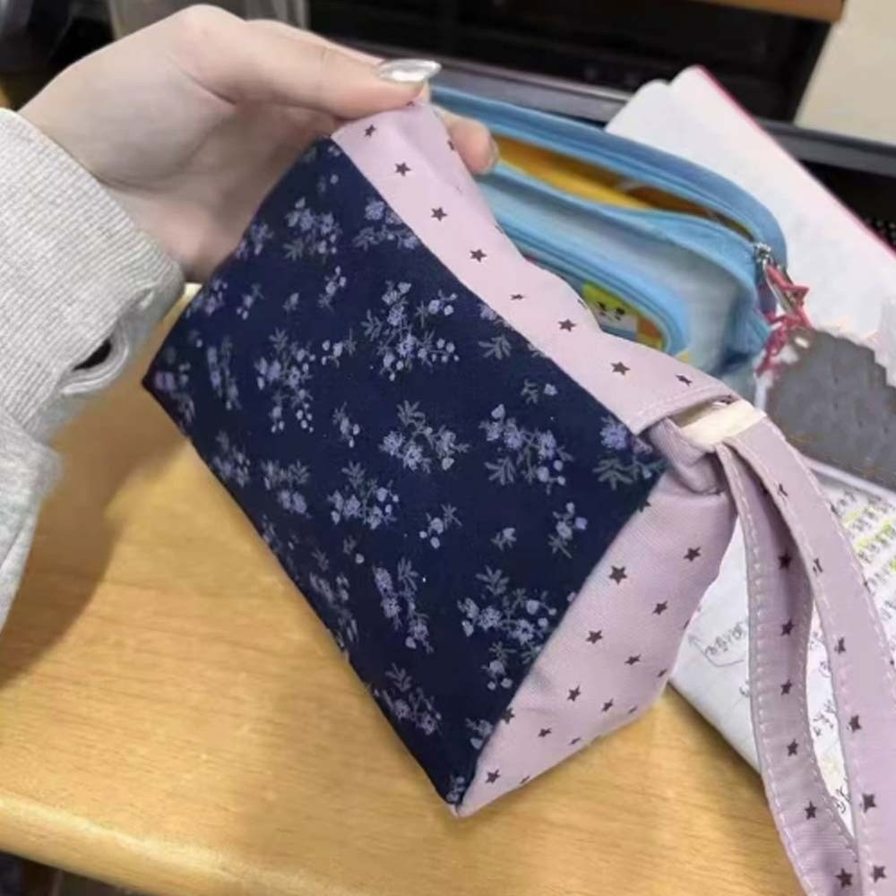 Lila bedruckte Make-up-Tasche  – Lifestyle In Korean Bewertung und Preis