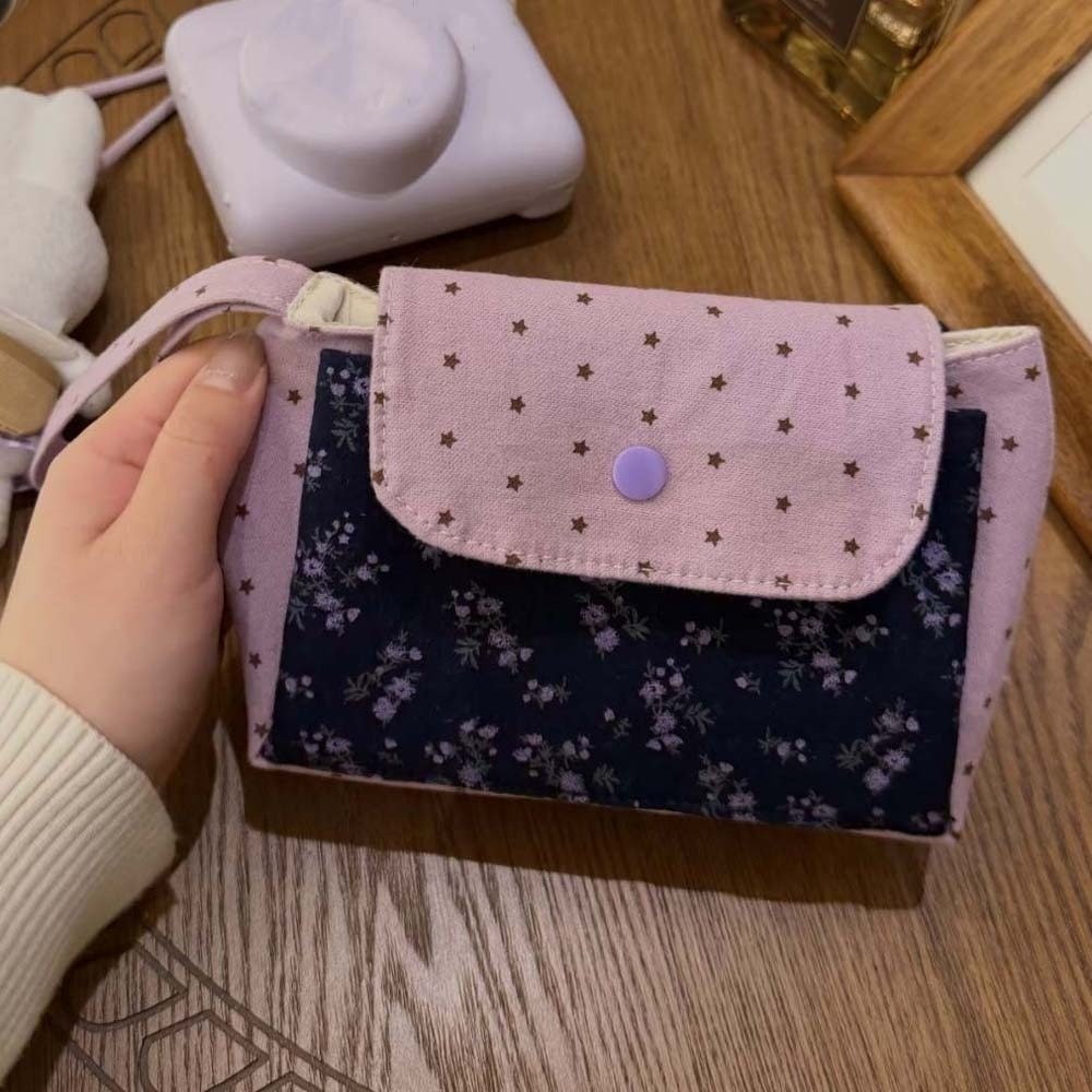 Lila bedruckte Make-up-Tasche  – Lifestyle In Korean Bewertung und Preis