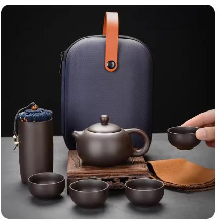 Lila Ton-Reise-Teeset, tragbar – Korean Tea Set Bewertung und Preis